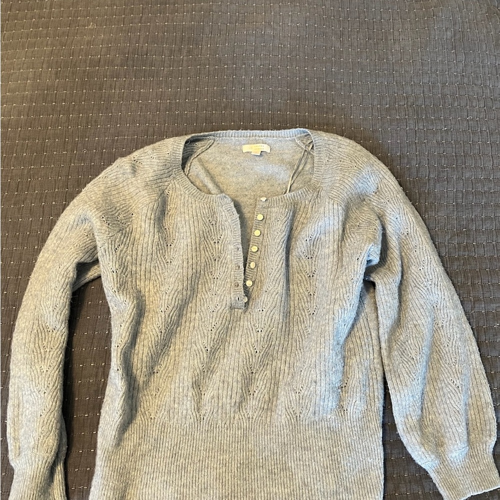 Blue Button-Up Sweater